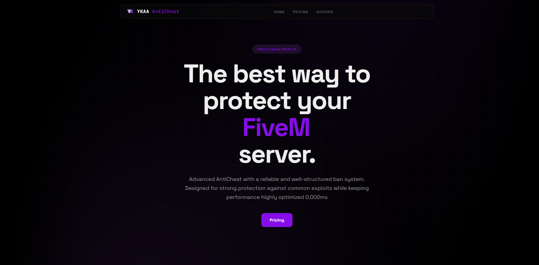 YKAA Anticheat website preview
